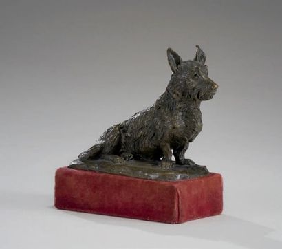 TOURGUENEFF, Pierre Nicolas (1854-1912) Scottish terrier assis
Épreuve en bronze...