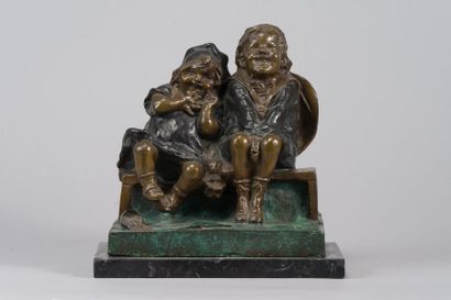 Juan CLARA AYATS (1845-1897) & GOLDSCHEIDER (1845-1897) Jeunes enfants assis
Sculpture...