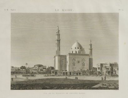 null A series of fifteen black engravings from The Description of Egypt, early 19th...