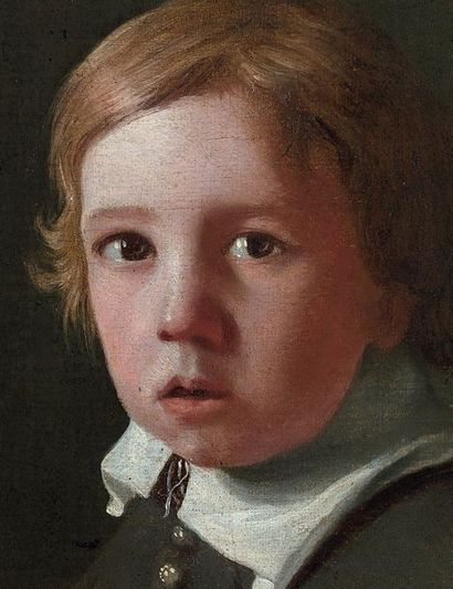 Michael SWEERTS (Bruxelles, 1618 - Goa, 1664) Un enfant tenant un fruit (allégorie...