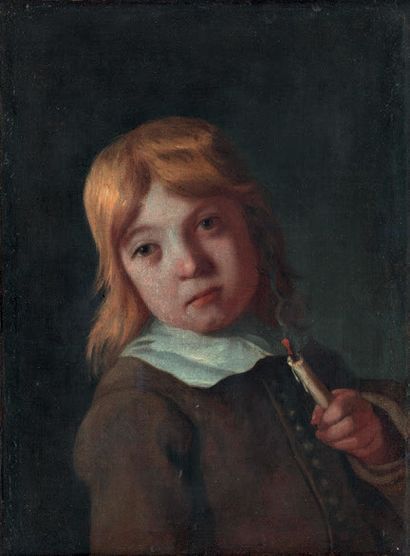 Michael SWEERTS (Bruxelles, 1618 - Goa, 1664) A child holding a fruit (allegory of...