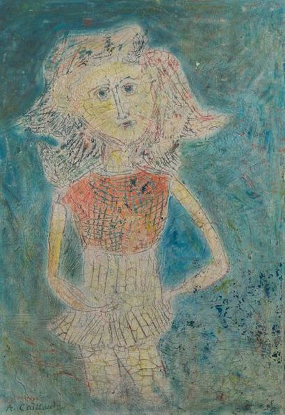 Aristide CAILLAUD (1902-1990) Girl
Oil on canvas signed below left.
55 x 38,5 cm