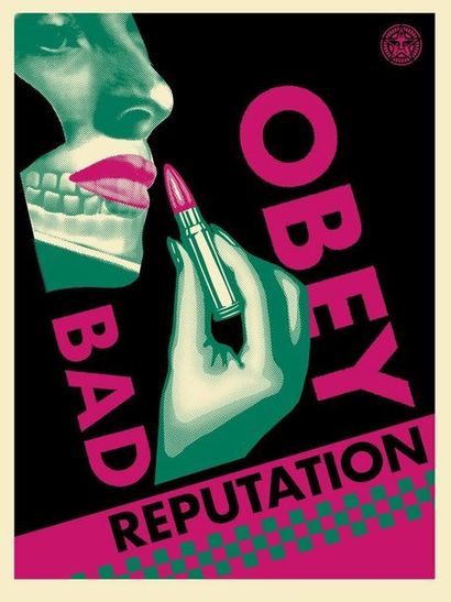 Shepard FAIREY (né en 1970) Bad reputation (Black & Cream)
Deux sérigraphies signées,...