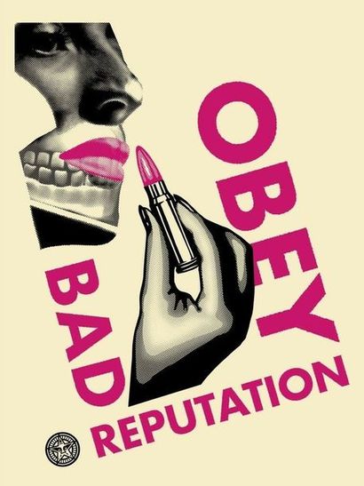Shepard FAIREY (né en 1970) Bad reputation (Black & Cream)
Deux sérigraphies signées,...