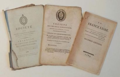 null 118. [ GRUNTS ] Set of 4 texts. 
La France libre (second edition). Piece of...