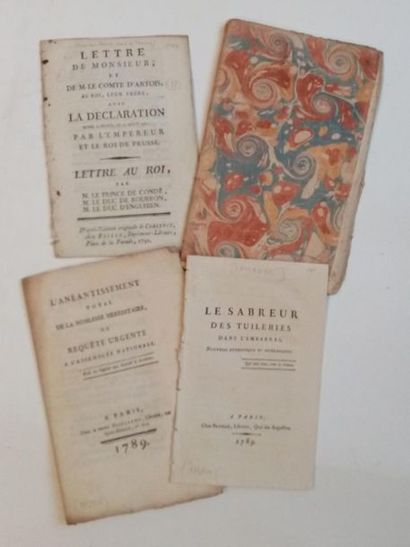 null 284. [ CHUCKLES ] Set of 17 brochures. 
Comte d'Artois, d'Epremesnil, Barentin,...
