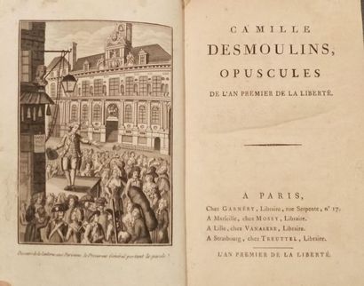 null 117. DESMOULINS (Camille). Opuscules de l'an Ier de la liberté. Paris, Garnery,...