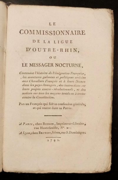 null 128. [DOPPET (François-Amédée)]. Le Commissionnaire de la Ligue d'Outre-Rhin,...