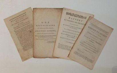 null 161. [FÊTES RÉVOLUTIONNAIRES]. Ensemble de 12 brochures. 
Fête du serment civique,...