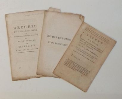 null 175. [REVOLUTIONARY GOVERNMENT]. Set of 7 brochures. 
Including texts by Billard-Varenne...