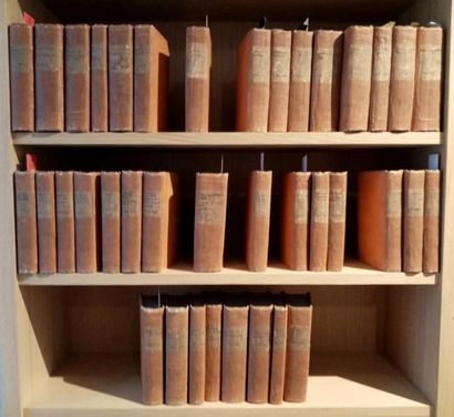 null 126. Compendium of reports. Paris. (circa 1792-1793). 3 volumes in-8, orange...