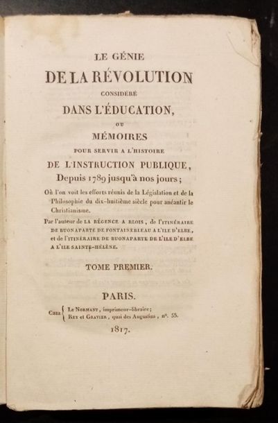 null 156. [FABRY (Jean-Baptiste-Germain)]. Le Génie de la Révolution considéré dans...