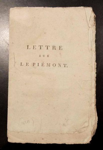 null 56. BONAFIDE (Francesco). Lettre sur le Piémont, ou réponse aux observations...