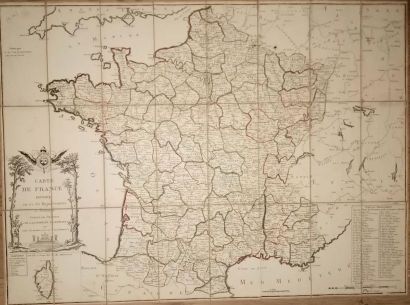 null 81. [CARTE] - Carte de la France divisée en ses 83 départements et districts,...