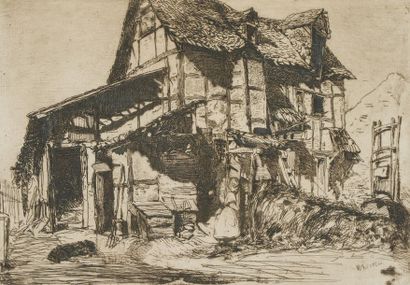 James Abbott WHISTLER (1834-1903) The Unsafe Tenement, 1858 etching on laid paper....