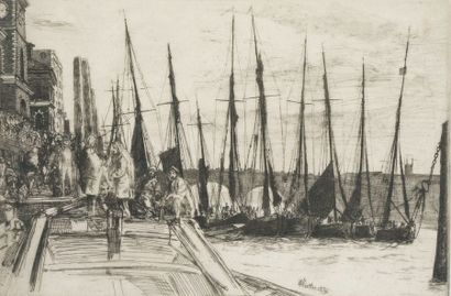 James Abbott WHISTLER (1834-1903) Billingsgate, 1859
Etching and drypoint on thin...