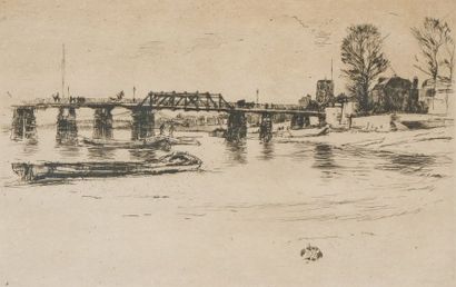 James Abbott WHISTLER (1834-1903) Fulham - Chelsea, 1878 - 79
Etching and drypoint...