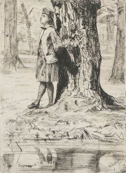 James Abbott WHISTLER (1834-1903) Seymour standing under the tree, 1858 - 59
Eau-forte...