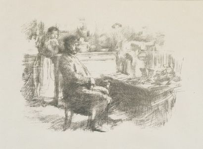 James Abbott WHISTLER (1834-1903) The Shoemaker
Lithograph on laid paper, Proof print...