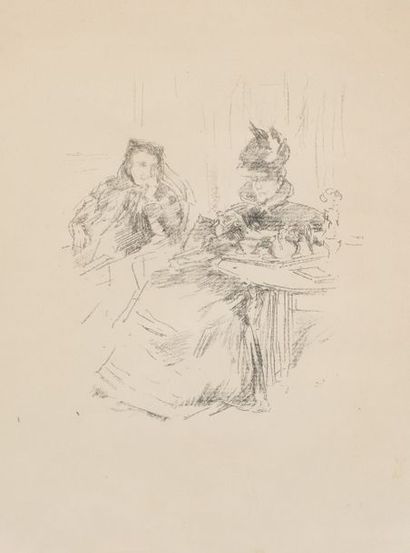 James Abbott WHISTLER (1834-1903) Afternoon Tea Lithograph on Japon vergé, edition...