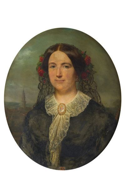 Nicolas-Louis GOSSE (1787-1878) *Portraits of Mr. and Mrs. de Beauchesne
Two oval...