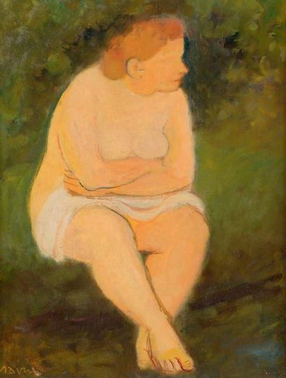 Maurice SAVIN (1894-1973) *Naked sitting in a landscape
Oil on canvas.
Signed lower...