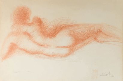 Salvador DALI (1904-1989) 
Nude, 1972
Blood lithograph. Signed proof annotated "First...