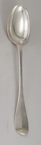 null Silver stew spoon, one flat model.
PARIS, 1774.
Master goldsmith Nicolas COLLIER,...