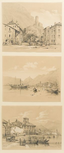 Dollfus KOECHLIN Vue des lacs italiens, Martini, Come et Lugano, 1843
Trois dessins...