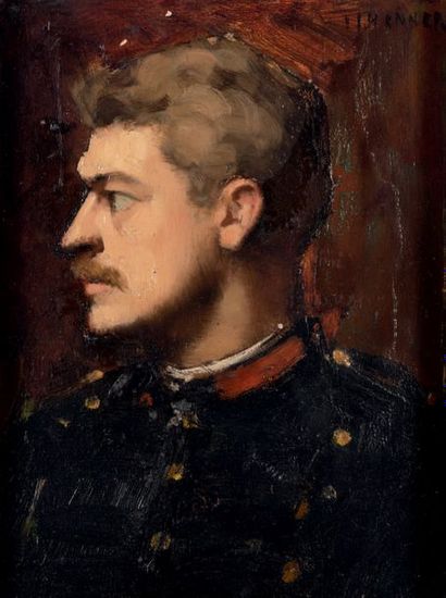 Jean-Jacques HENNER (1829-1905) 
Portrait of Jules Boeswillwald, 1877
Oil on panel...