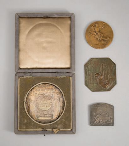 Jean-François RAFFAELLI (1850-1924) *Set of four commemorative medals in honor of...