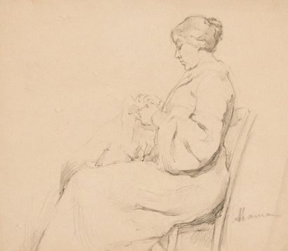 Marie LAURENCIN (1885-1956) Portrait de profil...