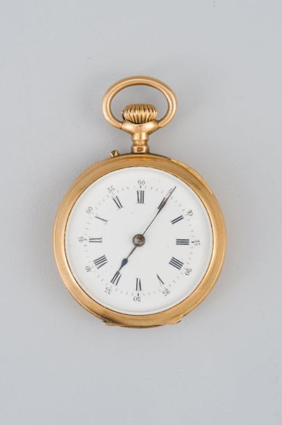 Petite montre de col en or (750/1000), cadran...