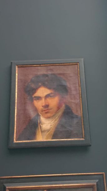 null D'après Thales FIELDING
Portrait d'Eugène Delacroix
Procédé sur toile.
49 x...