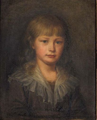 École FRANÇAISE de la fin du XVIIIe siècle 
Portrait présumé du dauphin Louis XVII...