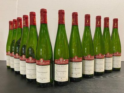 null 12 bouteilles GEWURZTRAMINER - Jean Butterlin 2015 (quelques étiquettes abi...