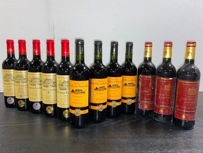 null 12 bouteilles CHÂTEAU LABROUSSE - Côtes de Blaye (5 bt)/CHÂTEAU LES TROIS MANOIRS...