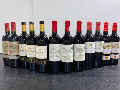 null 12 bouteilles CHÂTEAU CANTELOUP - Médoc (2 bt)/ CHÂTEAU LABADIE cru bourgeois...