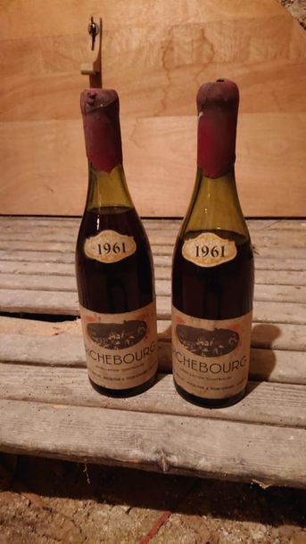 null 2 bouteilles Richebourg 1961 Charles Noellat 1 niveau bas cire abimée.