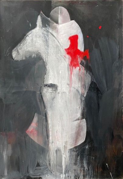 Joël ROUX (né en 1948) Croisé
Huile sur toile
206 x 148 cm
