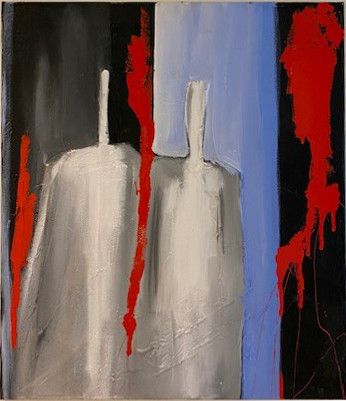 Joël ROUX (né en 1948) Personnages en blanc
Peinture
154 x 152 cm.