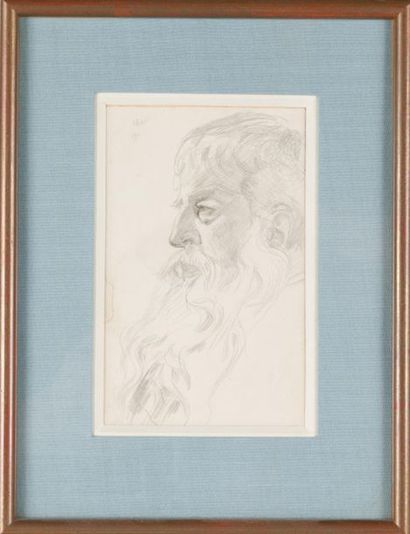 null Attribué à Vincenzo GEMITO (1852-1929)
Portrait du peintre Meissonier, circa...