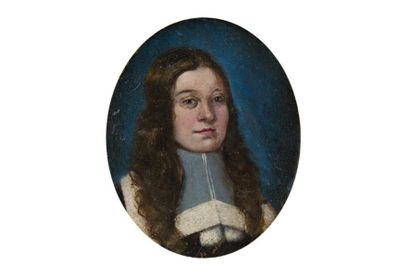 null Ecole anglaise du XVIIème siècle
Portrait d'un gentilhomme sur fond bleu.
Miniature...