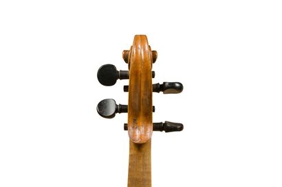 null 
 German violin, late 19th century work, with an iron mark of Stainer under...