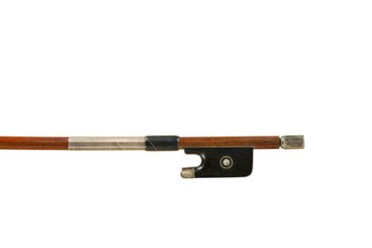 null 
French violin bow, circa 1900, with Lupot-inspired stick, iron-marked Lupot,...