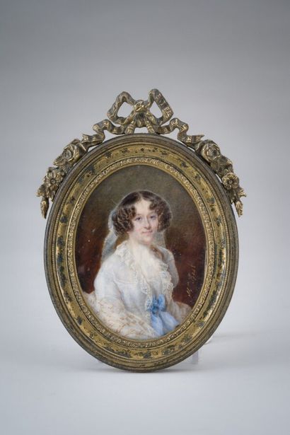 null BOST, Mélanie (1810-?) :

Portrait en buste d'une dame de qualité.

Miniature...