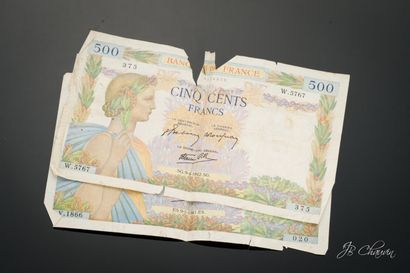 null 11 000 F en billets de banque années 40.