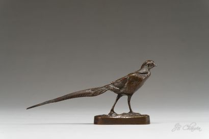 null Edouard DELABRIERE (1829-1912)

Faisan

Epreuve en bronze à patine brune, signée...