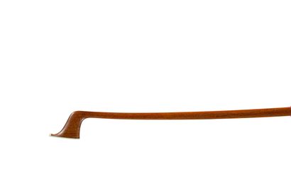null 
French violin bow, circa 1900, with Lupot-inspired stick, iron-marked Lupot,...