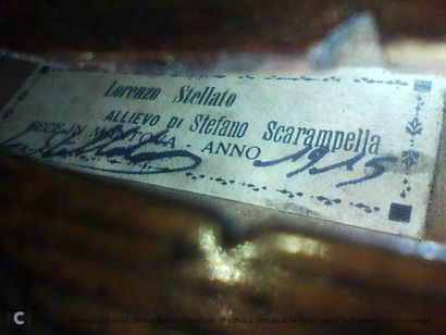 null 
Interesting violin bearing a label of Lorenzo Stellato in Mantova in 1915 accompanied...
